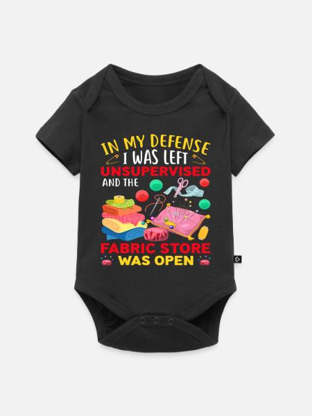 Funny Quilting Gift - Baby Premium Kurzarmbody - Schwarz