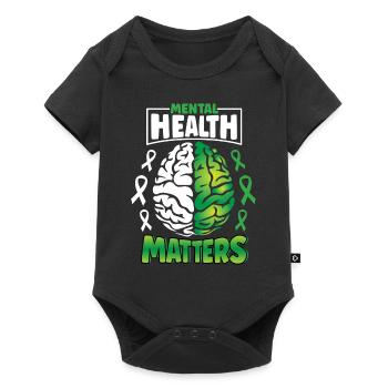 Mental Health Matters Spread Awareness Brain - Baby Premium short-sleeve bodysuit - black - Front