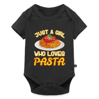 Just a girl who loves pasta - Baby Premium short-sleeve bodysuit - black - Front