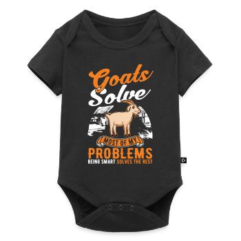 Chèvres Cadeau Chèvre Hôte Chèvre - Body à manches courtes Premium Bébé - noir - Devant