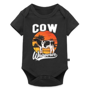 Cow Whisperer Farmer Cattle Breeder Cows - Baby Premium short-sleeve bodysuit - black - Front