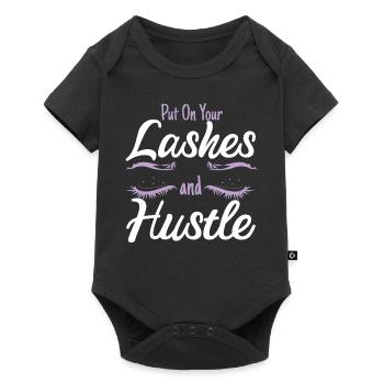 Put On Your Lahes And Hustle Eyelashes - Baby Premium short-sleeve bodysuit - black - Front