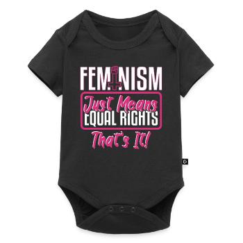 Feminism Just Means Equal Rights - Baby Premium short-sleeve bodysuit - black - Front
