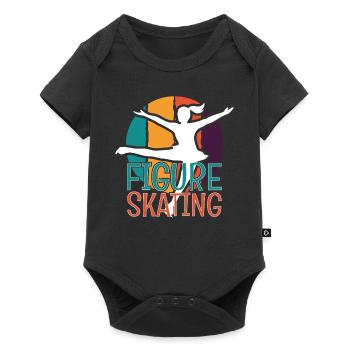 Figure Skating Vintage - Baby Premium short-sleeve bodysuit - black - Front