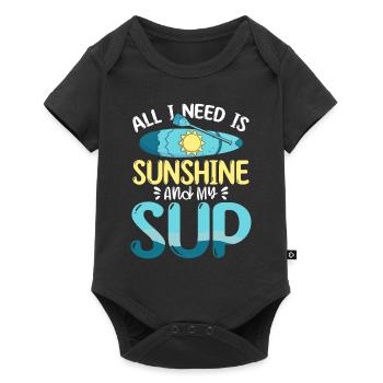 Tout ce dont j’ai besoin, c’est de soleil et de mon SUP Stand-up Paddle - Body à manches courtes Premium Bébé - noir - Devant