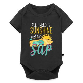 Tout ce dont j’ai besoin, c’est de soleil et de mon SUP Stand-up Paddle - Body à manches courtes Premium Bébé - noir - Devant