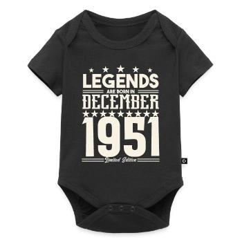 Legenden werden im Dezember 1951 geboren.Geschenkjubiläum - Baby Premium Kurzarmbody - Schwarz - Vorne