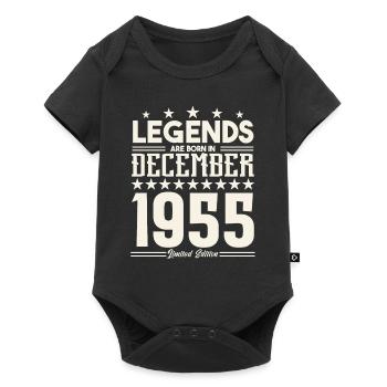 Legenden werden im Dezember 1955 geboren.Geschenkjubiläum - Baby Premium Kurzarmbody - Schwarz - Vorne