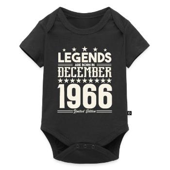 Legends Are Born In December 1966.Gift anniversary - Baby Premium short-sleeve bodysuit - black - Front