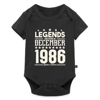 Legends Are Born In December 1986.Gift anniversary - Body à manches courtes Premium Bébé - noir - Devant