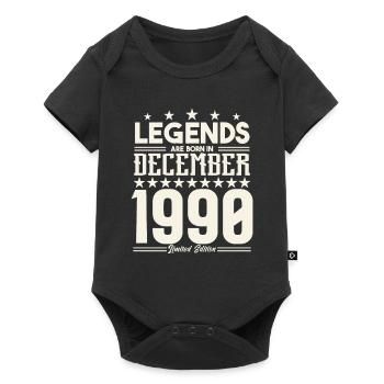 Legenden werden im Dezember 1990 geboren.Geschenkjubiläum - Baby Premium Kurzarmbody - Schwarz - Vorne