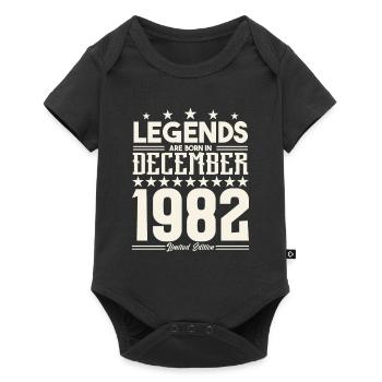 Legenden werden im Dezember 1982 geboren.Geschenkjubiläum - Baby Premium Kurzarmbody - Schwarz - Vorne
