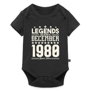 Legends Are Born In December 1980.Gift anniversary - Body à manches courtes Premium Bébé - noir - Devant