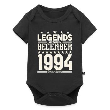 Legenden werden im Dezember 1994 geboren.Geschenkjubiläum - Baby Premium Kurzarmbody - Schwarz - Vorne