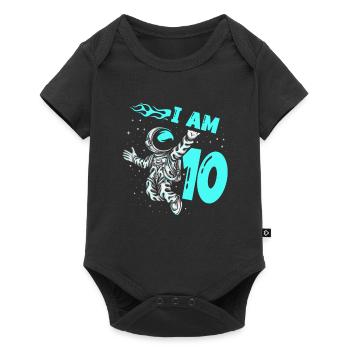 Astronaut Lover Spaceship Happy - Baby Premium short-sleeve bodysuit - black - Front
