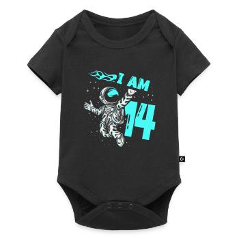 Astronaut lover spaceship All the best to the - Baby Premium short-sleeve bodysuit - black - Front