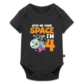 Gib Mir Etwas Platz, Ich Bin 4 Astronaut Happy - Baby Premium Kurzarmbody - Schwarz - Vorne