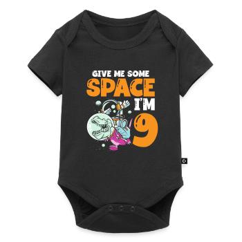 Give me some space, I'm 9 Astronaut Happy - Baby Premium short-sleeve bodysuit - black - Front