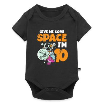 Gib Mir Etwas Platz, Ich Bin 10 Astronaut Happy - Baby Premium Kurzarmbody - Schwarz - Vorne
