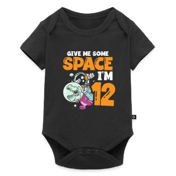 Gib Mir Etwas Platz, Ich Bin 12 Astronaut Happy - Baby Premium Kurzarmbody - Schwarz - Vorne