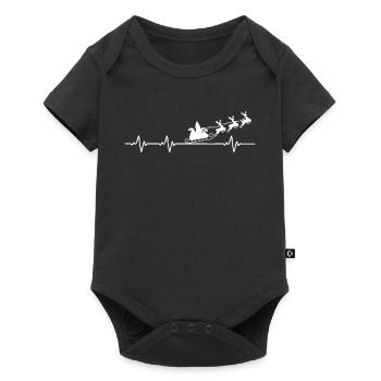 Heartbeat Décoration de Noël - Body à manches courtes Premium Bébé - noir - Devant
