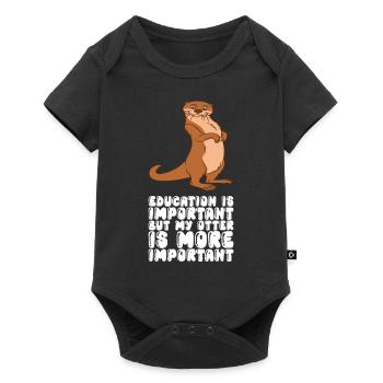 Cute otter puns and otter jokes - Baby Premium short-sleeve bodysuit - black - Front