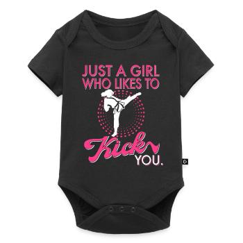 Karate Mma Kick Box Taekwondo Women Karate Kick - Baby Premium short-sleeve bodysuit - black - Front