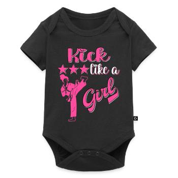 Karate Taekwondo Girls Women Karate Kick - Baby Premium short-sleeve bodysuit - black - Front