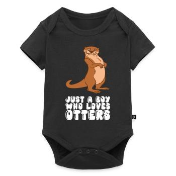 Cute otter puns and otter jokes - Baby Premium short-sleeve bodysuit - black - Front