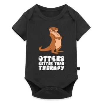Cute otter puns and otter jokes - Baby Premium short-sleeve bodysuit - black - Front