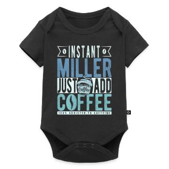Dicton de café Müller - Body à manches courtes Premium Bébé - noir - Devant