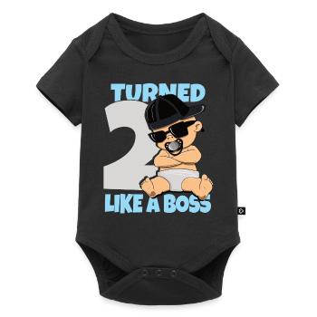 Baby Birthday Young Girls 2 Years Like a Boss - Baby Premium short-sleeve bodysuit - black - Front