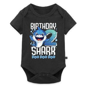 Requin d’anniversaire 2ème anniversaire Requin 2 ans Requin - Body à manches courtes Premium Bébé - noir - Devant