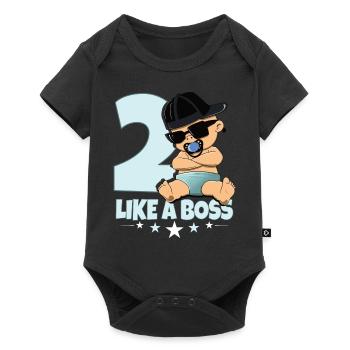 Baby Birthday Young Girls 2 Years Like a Boss - Baby Premium short-sleeve bodysuit - black - Front