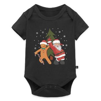 Joyeux Père Noël Costume Joyeux Noël - Body à manches courtes Premium Bébé - noir - Devant