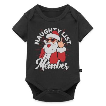 Joyeux Père Noël Costume Joyeux Noël - Body à manches courtes Premium Bébé - noir - Devant