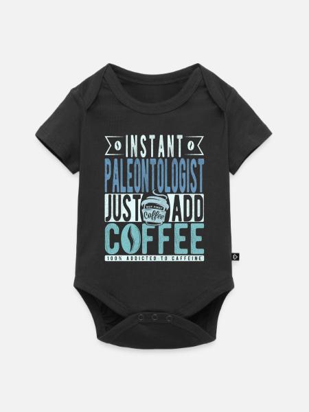 Paläontologe Kaffee Spruch - Baby Premium Kurzarmbody - Schwarz