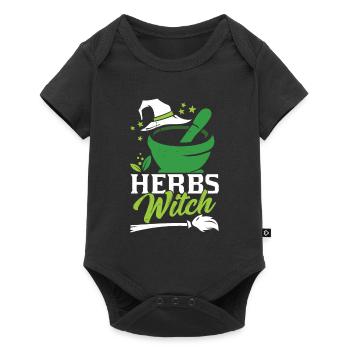 Herbe Sorcière Herbe Jardin Herbe Herbe - Body à manches courtes Premium Bébé - noir - Devant