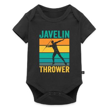 Lanceur de javelot Lancer de javelot Lancer de javelot Lancer de javelot Lancer de javelot - Body à manches courtes Premium Bébé - noir - Devant