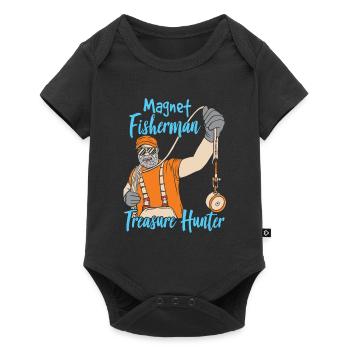 Magnet Fisherman Treasure Hunters Magnet Magnetic Fishing - Baby Premium short-sleeve bodysuit - black - Front