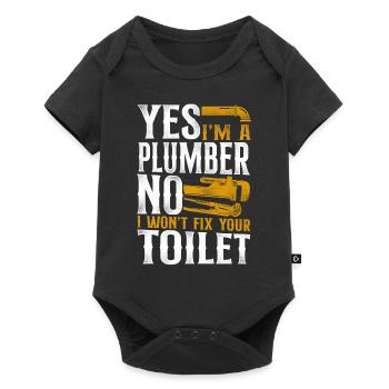 Plombier Plombier Vintage Oui je suis - Body à manches courtes Premium Bébé - noir - Devant