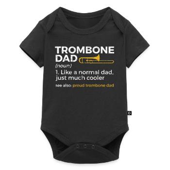 Trombone Musicien Brass Band - Body à manches courtes Premium Bébé - noir - Devant