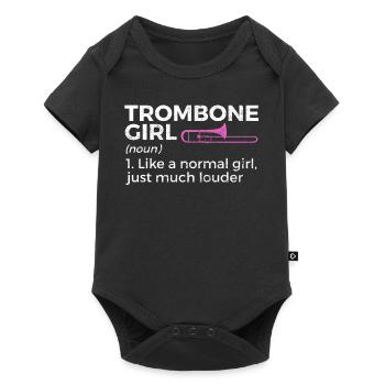 Trombone Musicien Brass Band - Body à manches courtes Premium Bébé - noir - Devant