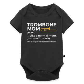 Trombone Musicien Brass Band - Body à manches courtes Premium Bébé - noir - Devant
