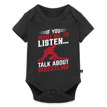 Wrestling Wrestler Wrestle Martial Arts Wrestling - Baby Premium short-sleeve bodysuit - black - Front