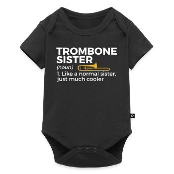 Trombone Musicien Brass Band - Body à manches courtes Premium Bébé - noir - Devant
