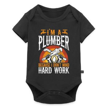 Plombier de plomberie vintage Je suis un - Body à manches courtes Premium Bébé - noir - Devant