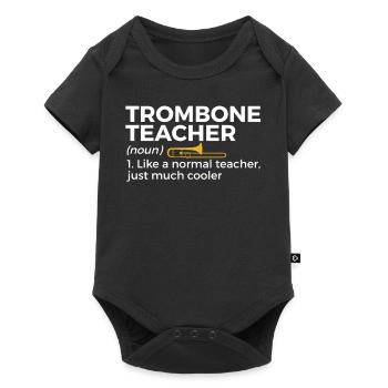 Trombone Musicien Brass Band - Body à manches courtes Premium Bébé - noir - Devant