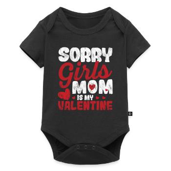 Drôle de Saint-Valentin Maman Désolé Fille Maman est - Body à manches courtes Premium Bébé - noir - Devant
