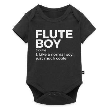 Flûte Flûte Flûte Musicien Musique de cuivres - Body à manches courtes Premium Bébé - noir - Devant